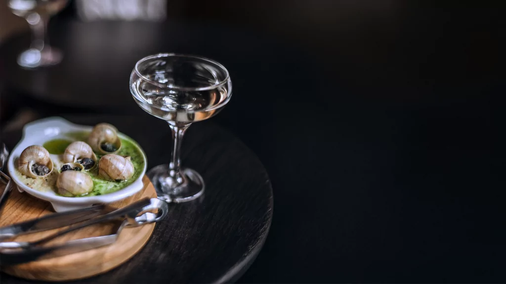 Escargots de Bourgogne et coupe