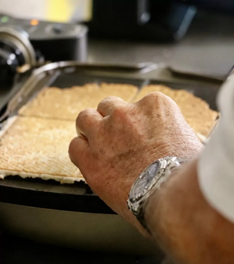 En cuisine, un dressage en cours