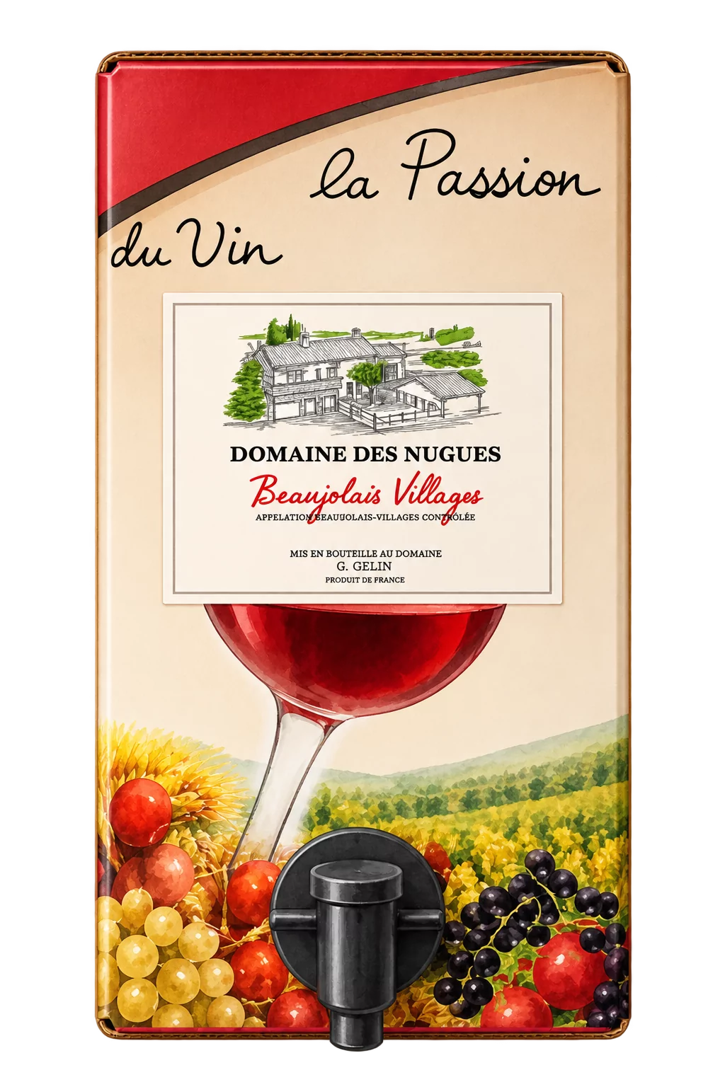 Bag-in-Box de Beaujolais-Villages, Domaine des Nugues