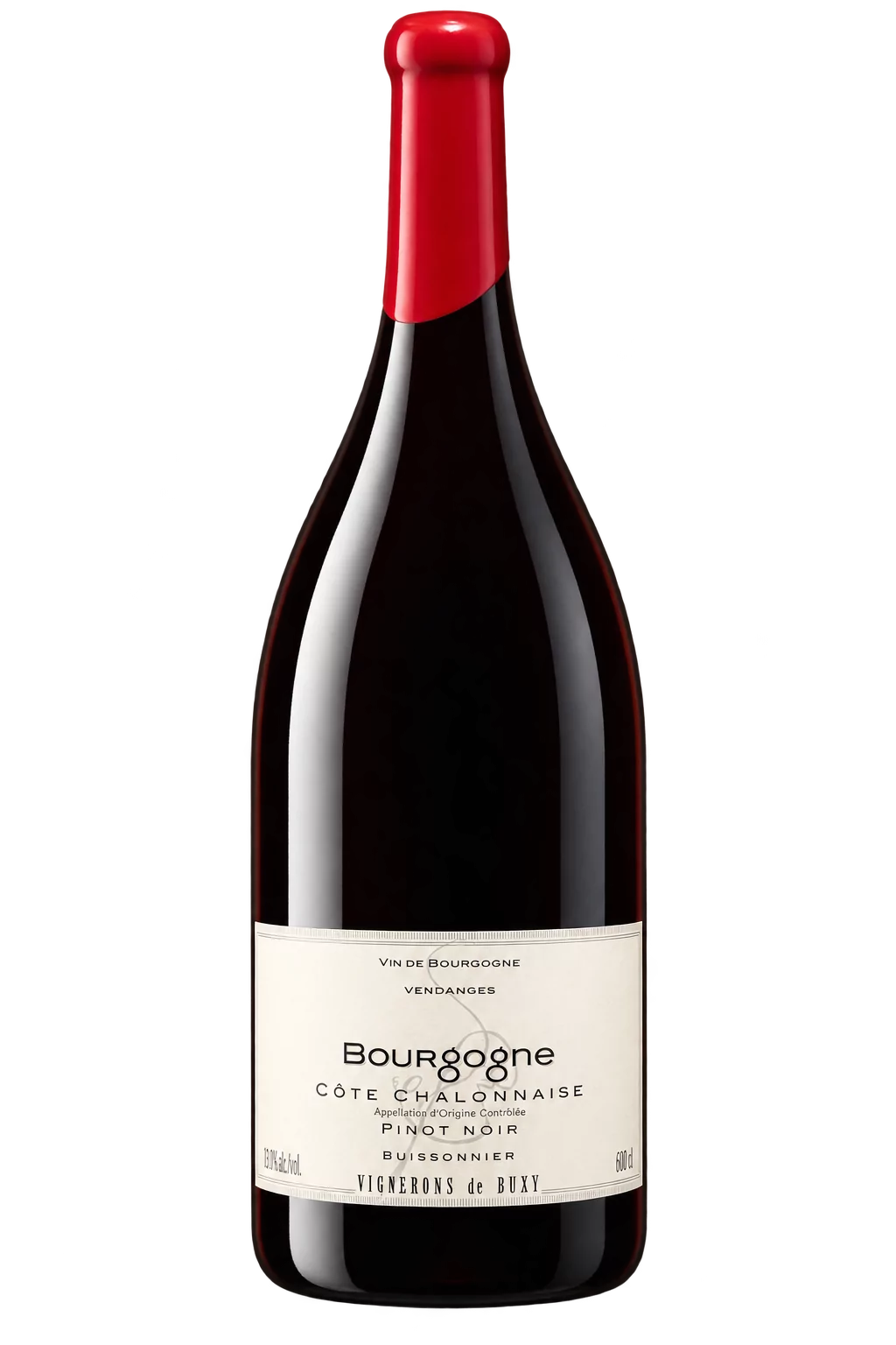 Bouteille mathusalem 6 L de Bourgogne Cote Chalonnaise rouge « Buissonnier » 2022, Vignerons de Buxy, Pinot Noir