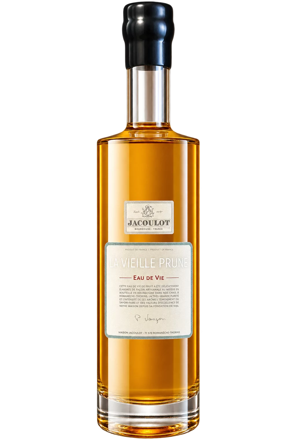 Eau-de-vie La Vieille Prune, Jacoulot — bouteille 50 cl
