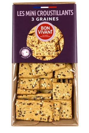 Les Mini Croustillants 3 Graines, Bon Vivant — sachet 60 g