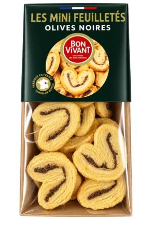 Les Mini Feuilletés Olives Noires, Bon Vivant — sachet 80 g