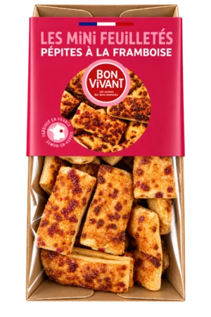 Les Mini Feuilletés Pépites à la Framboise, Bon Vivant — sachet 75 g