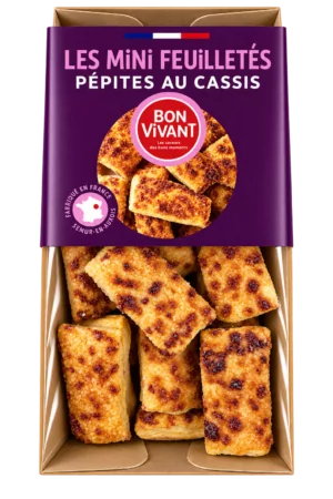 Les Mini Feuilletés Pépites au Cassis, Bon Vivant — sachet 75 g
