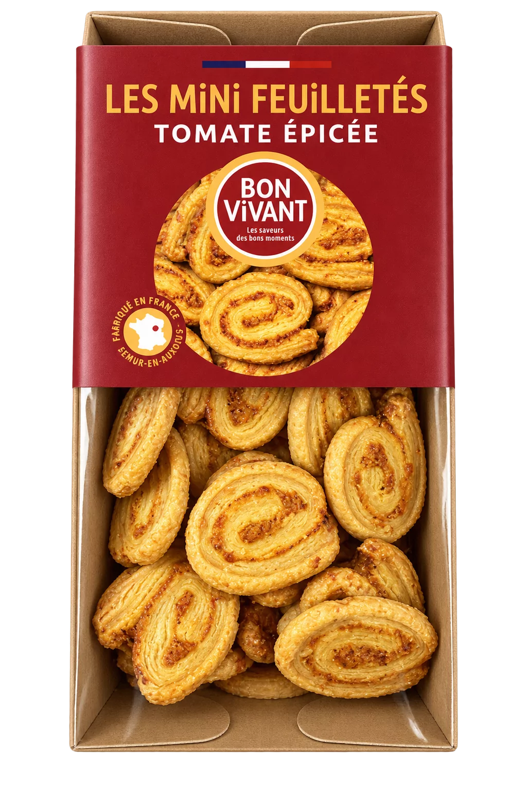 Les Mini Feuilletés Tomate Épicée, Bon Vivant — sachet 70 g