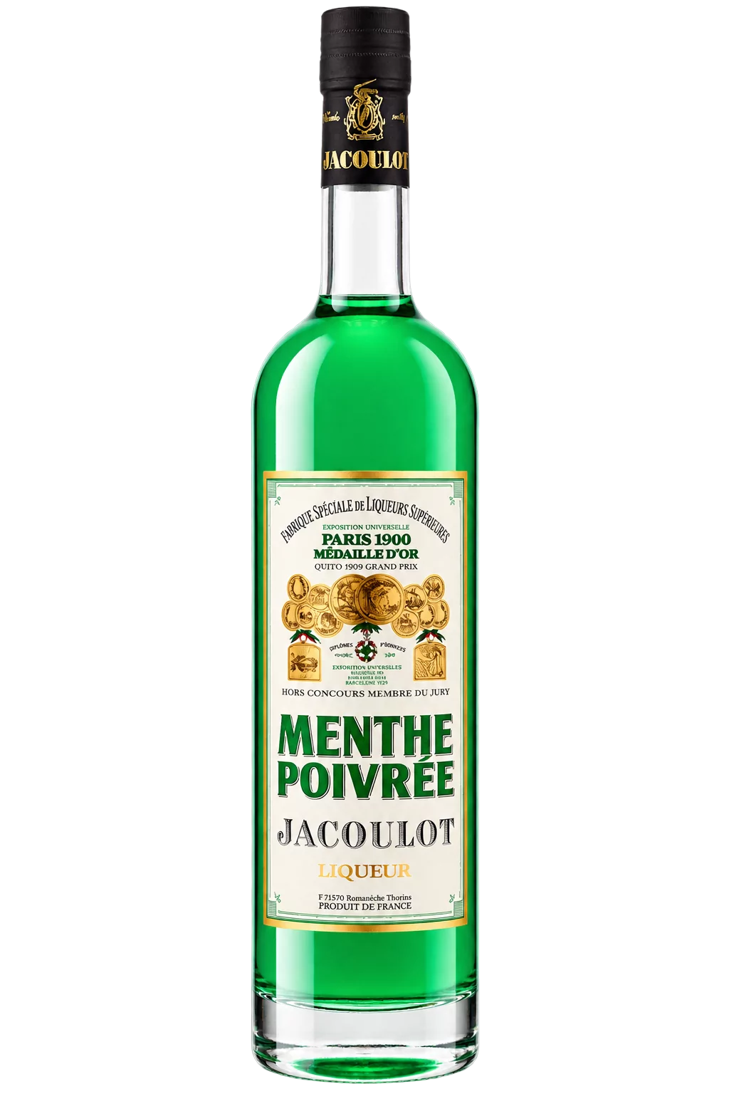 Liqueur de plantes Menthe Poivrée, Jacoulot — bouteille 70 cl