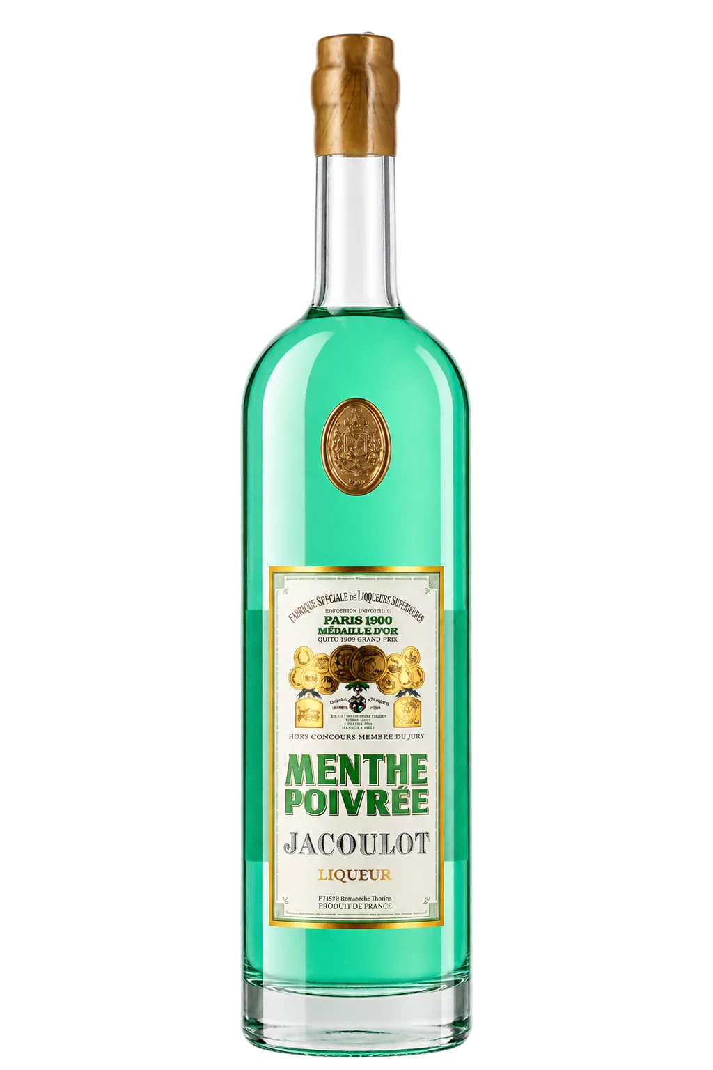 Liqueur de plantes Menthe Poivrée, Jacoulot — magnum 1,5 L