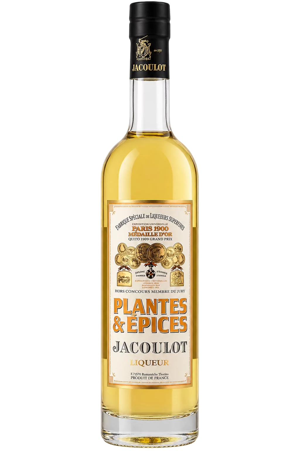 Liqueur de plantes Plantes & Épices, Jacoulot — bouteille 70 cl