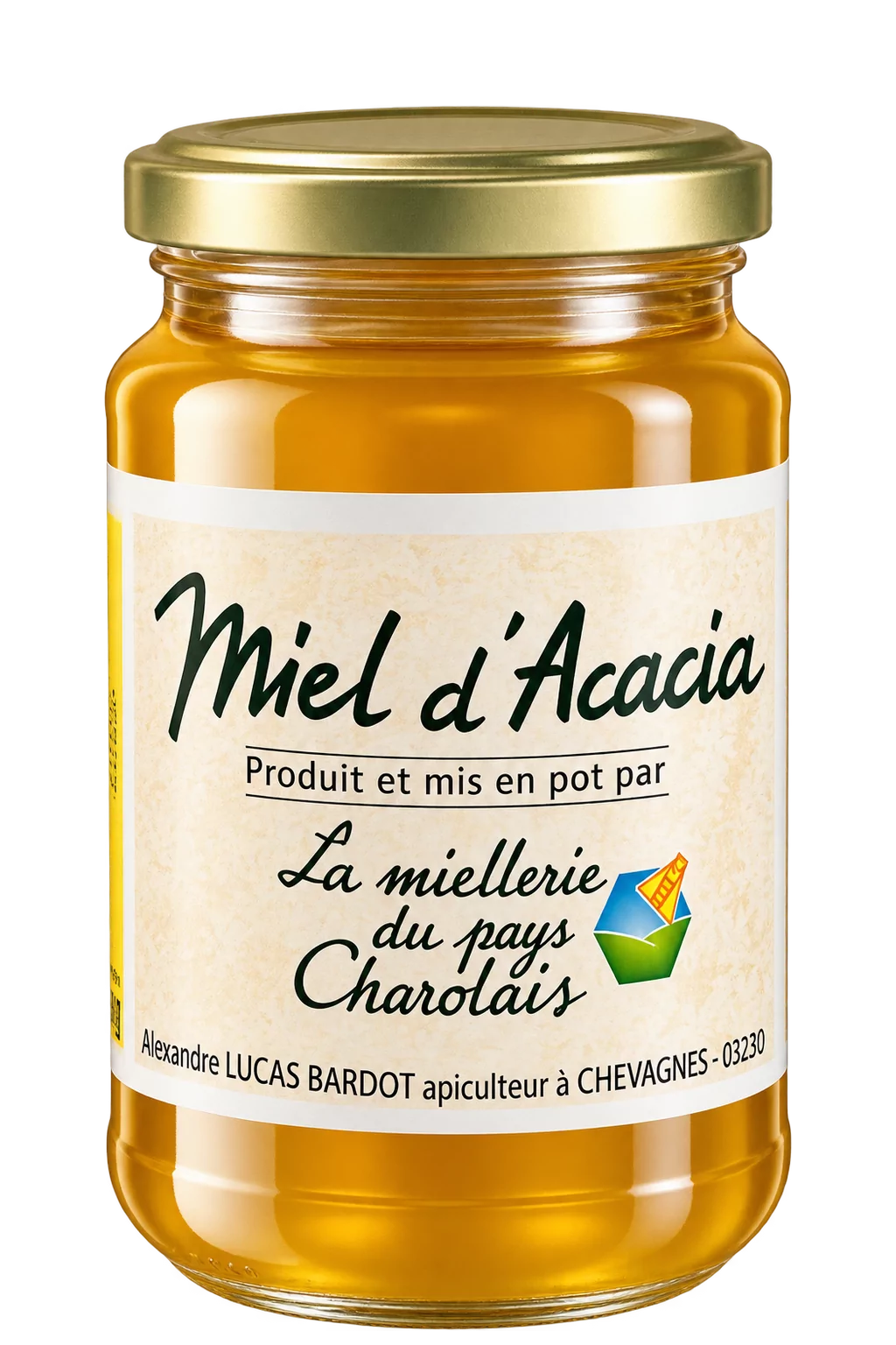 Miel d’Acacia, La Miellerie du Pays Charolais — pot 500 g