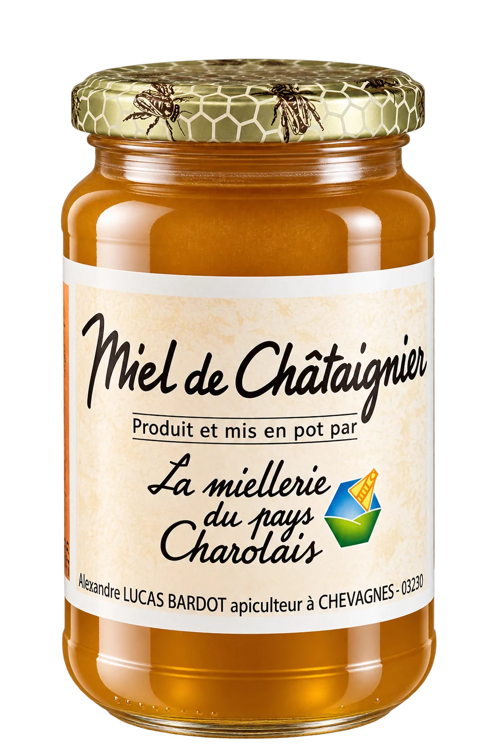 Miel de Châtaignier, La Miellerie du Pays Charolais — pot 500 g