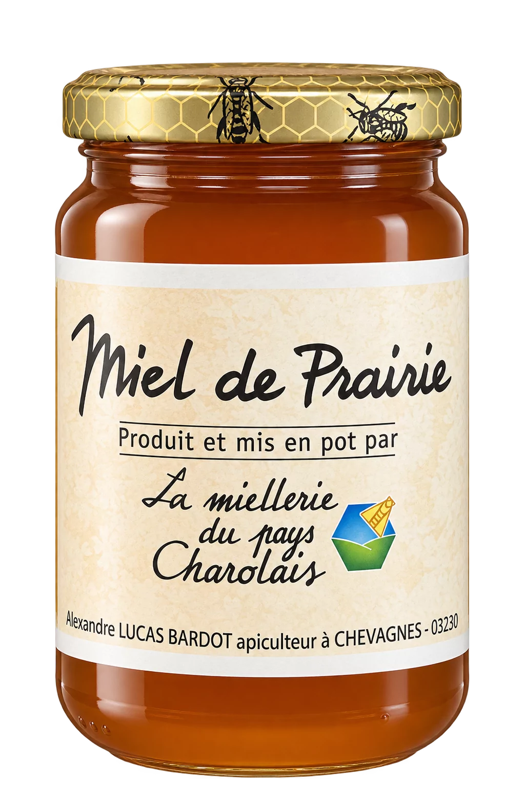 Miel de Prairie, La Miellerie du Pays Charolais — pot 500 g