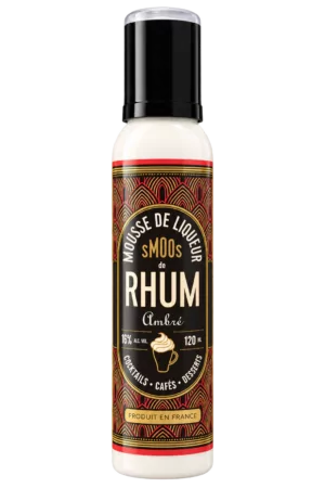 Mousse de liqueur de rhum ambré, Smoos — flacon 120 ml