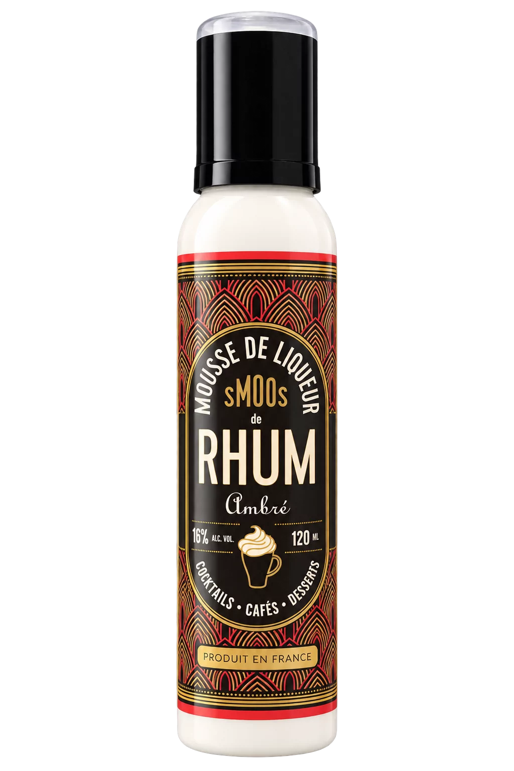 Mousse de liqueur de rhum ambré, Smoos — flacon 120 ml