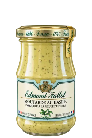 Moutarde au basilic, Edmond Fallot — pot 105 g
