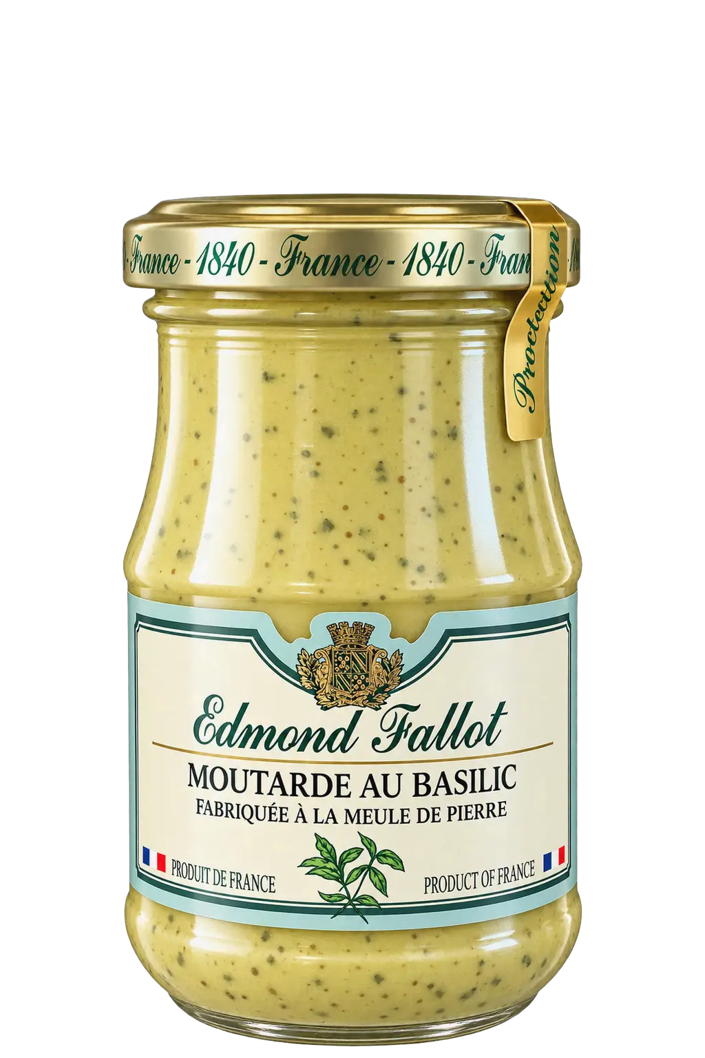 Moutarde au basilic, Edmond Fallot — pot 105 g