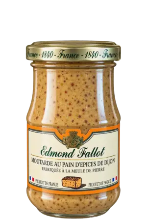 Moutarde au pain d'épices de Dijon, Edmond Fallot — pot 105 g