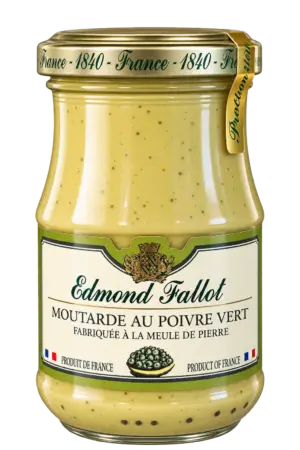 Moutarde au poivre vert, Edmond Fallot — pot 205 g
