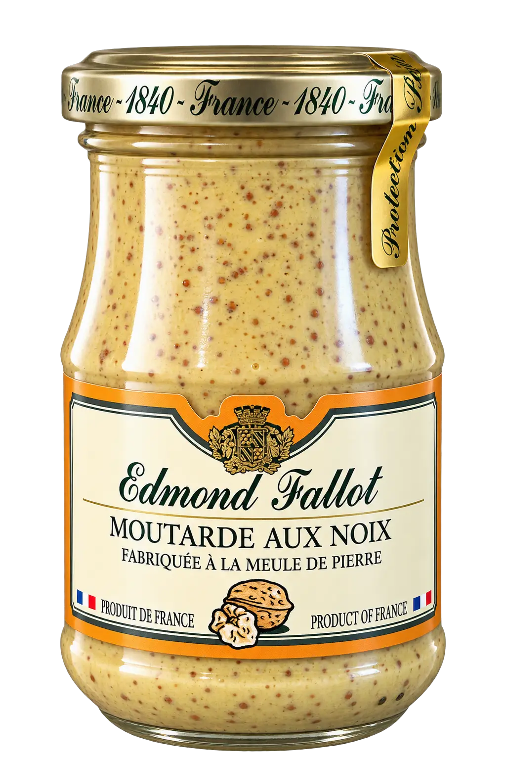 Moutarde aux noix, Edmond Fallot — pot 205 g
