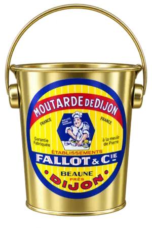 Moutarde de Dijon en seau en fer, Edmond Fallot — seau 450 g