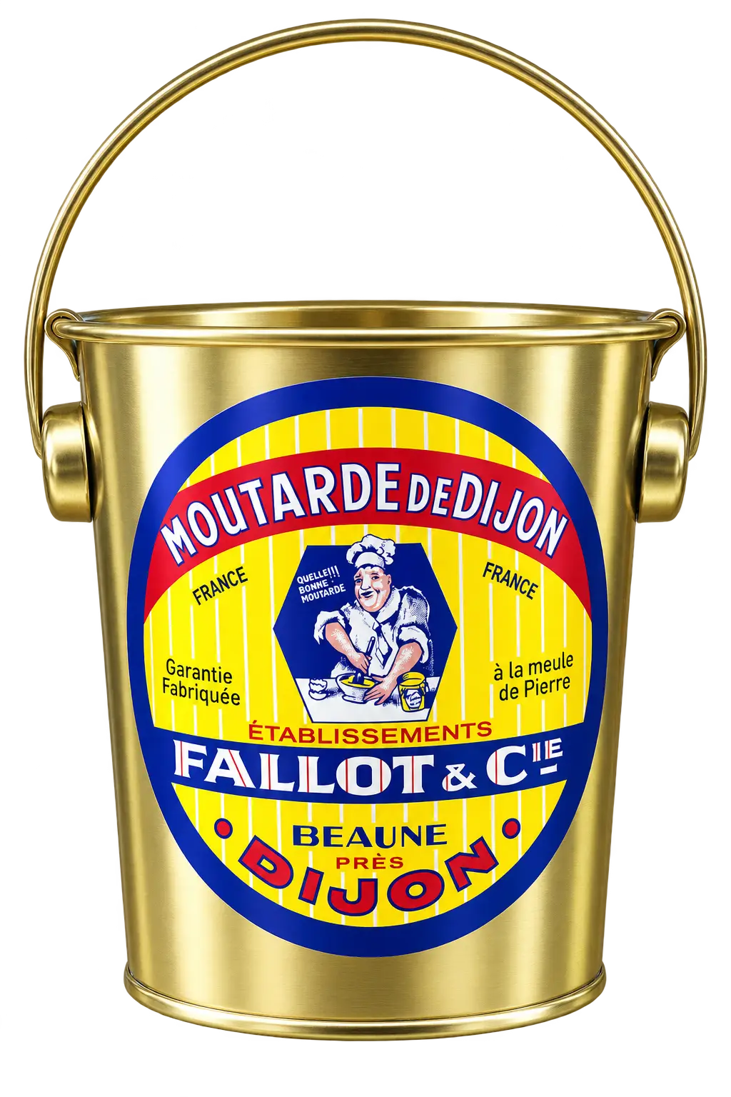 Moutarde de Dijon en seau en fer, Edmond Fallot — seau 450 g