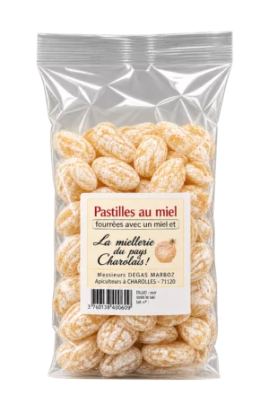 Pastilles au Miel, La Miellerie du Pays Charolais — sachet 250 g