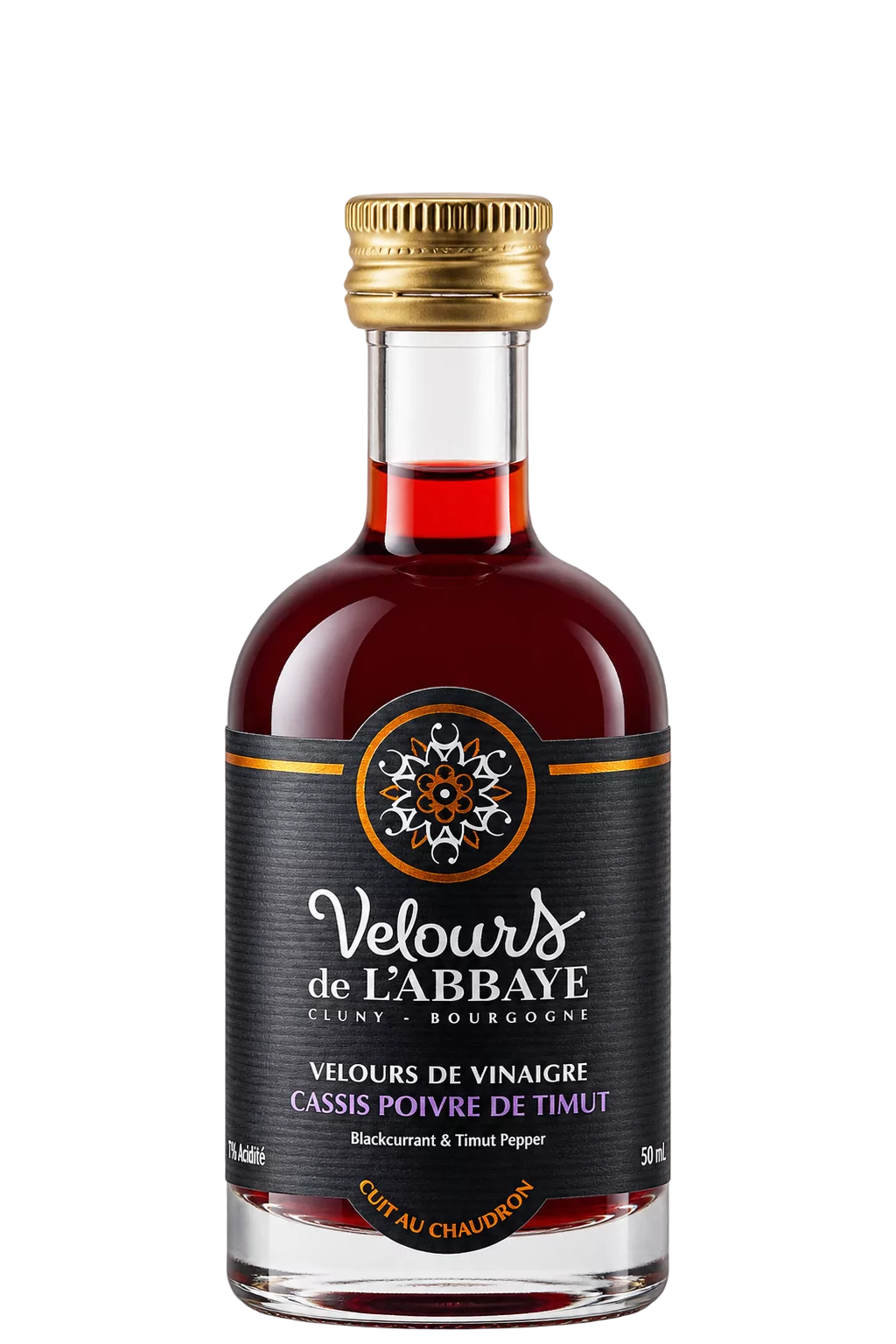 Velours Cassis Poivre de Timut, Velours de l’Abbaye — flacon 50 ml