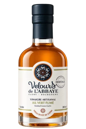 Vinaigre Ail Vert Fumé Héritage, Velours de l’Abbaye — flacon 200 ml