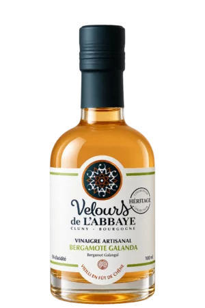 Vinaigre Bergamote Galanga Héritage, Velours de l’Abbaye — flacon 100 ml